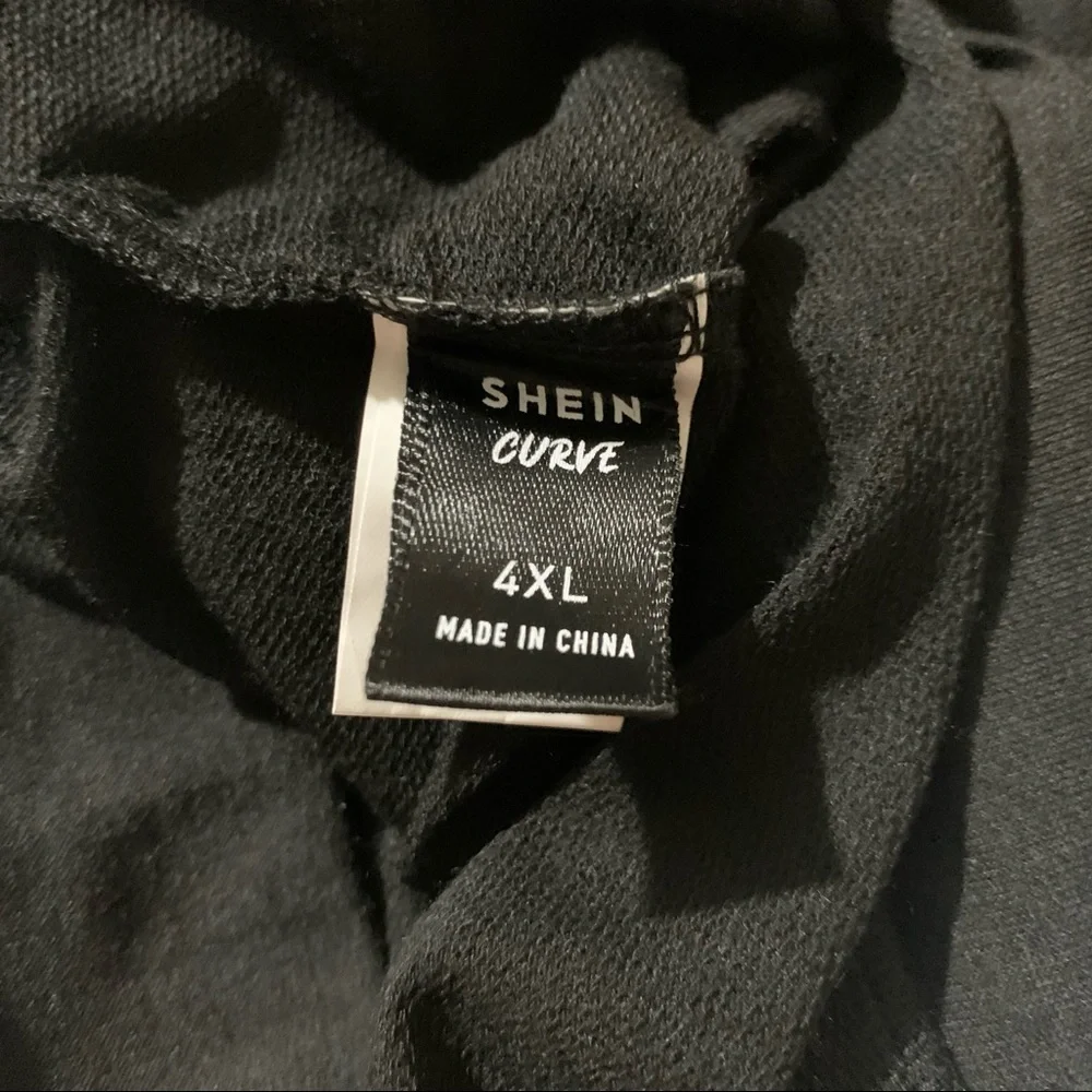Simple Zip-Up Drop Shoulder Black Jacket with Hood NWOT_10